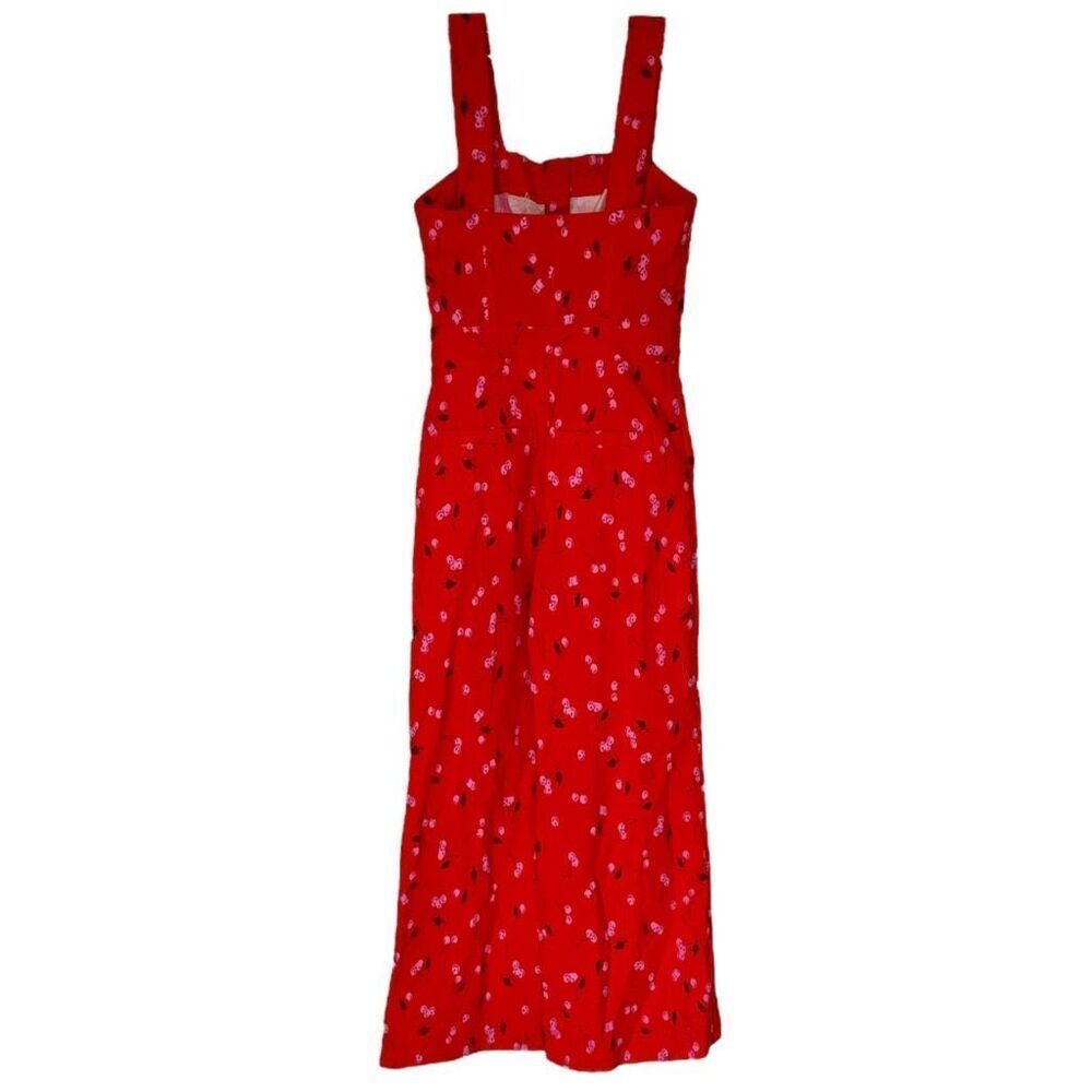 Maeve Orange Floral Button-Front Jumpsuit - Picture 4 of 14
